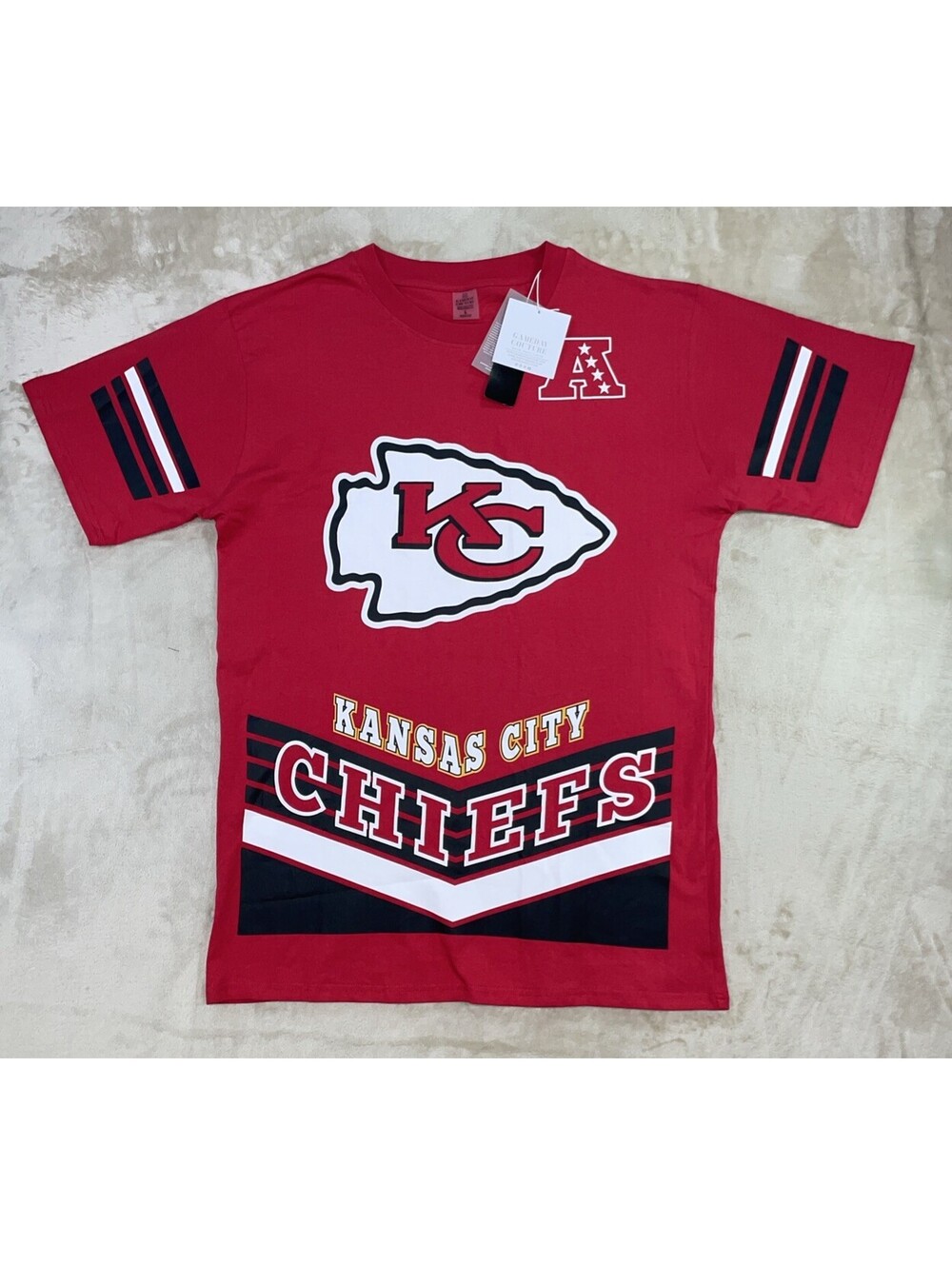 NWT Gameday Couture NFL Kansas City Chiefs T-Shirt  All Over Print Men's L